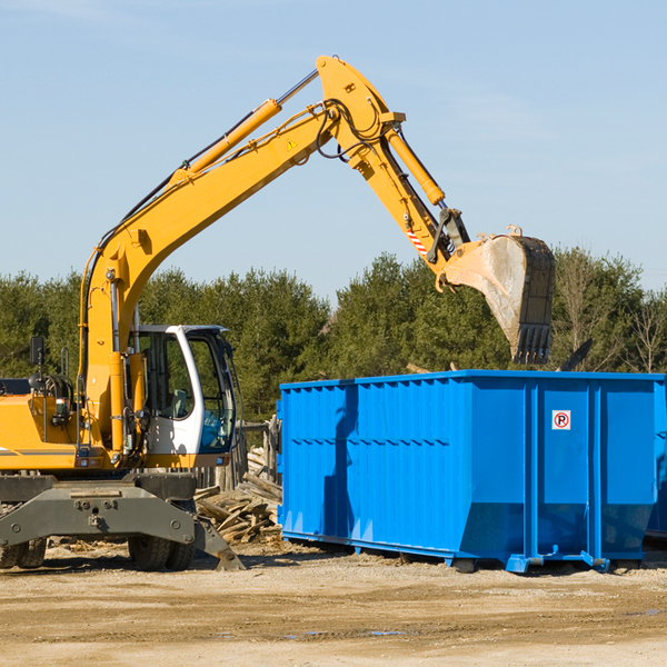 are there any restrictions on where a residential dumpster can be placed in Granville